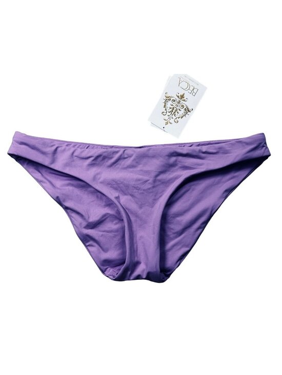 BECCA Other - BECCA Bikini Bottom Size Medium Swim Hipster Orchid Purple Shirred Detail NEW